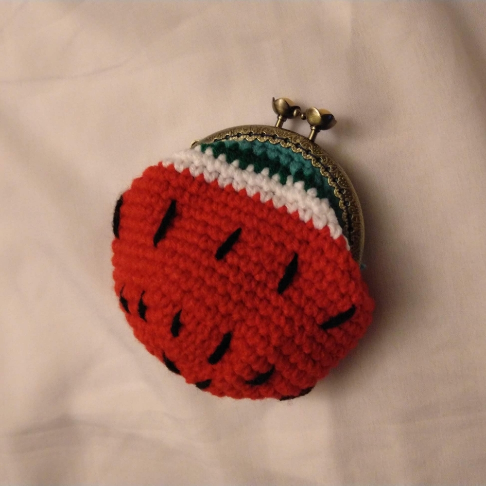 Watermelon coin purse, handmade